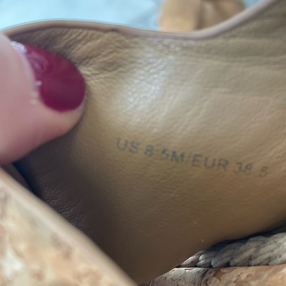 Vince women’s 8.5 tan cork crossover flat sling back espadrilles velcro closure - Picture 7 of 8